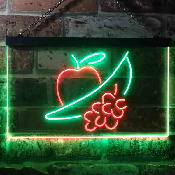 ADVPRO Fruit Shop Apply Grape Banana Dual Color LED Neon Sign st6-i3479 - Green & Red