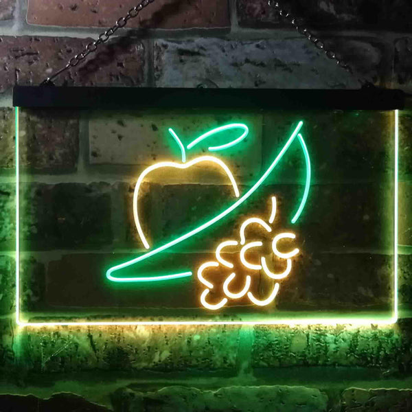 ADVPRO Fruit Shop Apply Grape Banana Dual Color LED Neon Sign st6-i3479 - Green & Yellow