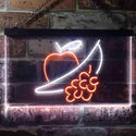 ADVPRO Fruit Shop Apply Grape Banana Dual Color LED Neon Sign st6-i3479 - White & Orange