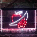 ADVPRO Fruit Shop Apply Grape Banana Dual Color LED Neon Sign st6-i3479 - White & Red