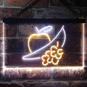 ADVPRO Fruit Shop Apply Grape Banana Dual Color LED Neon Sign st6-i3479 - White & Yellow