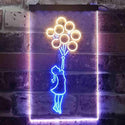 ADVPRO Balloon Girl Kid Room Display  Dual Color LED Neon Sign st6-i3480 - Blue & Yellow