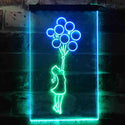 ADVPRO Balloon Girl Kid Room Display  Dual Color LED Neon Sign st6-i3480 - Green & Blue