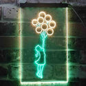 ADVPRO Balloon Girl Kid Room Display  Dual Color LED Neon Sign st6-i3480 - Green & Yellow