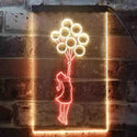 ADVPRO Balloon Girl Kid Room Display  Dual Color LED Neon Sign st6-i3480 - Red & Yellow