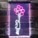 ADVPRO Balloon Girl Kid Room Display  Dual Color LED Neon Sign st6-i3480 - White & Purple