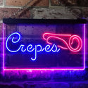 ADVPRO Crepes Restaurant Dual Color LED Neon Sign st6-i3481 - Blue & Red