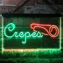 ADVPRO Crepes Restaurant Dual Color LED Neon Sign st6-i3481 - Green & Red
