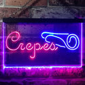 ADVPRO Crepes Restaurant Dual Color LED Neon Sign st6-i3481 - Red & Blue