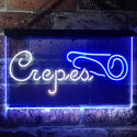 ADVPRO Crepes Restaurant Dual Color LED Neon Sign st6-i3481 - White & Blue