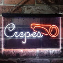 ADVPRO Crepes Restaurant Dual Color LED Neon Sign st6-i3481 - White & Orange
