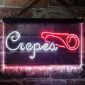 ADVPRO Crepes Restaurant Dual Color LED Neon Sign st6-i3481 - White & Red
