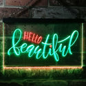 ADVPRO Hello Beautiful Room Display Dual Color LED Neon Sign st6-i3482 - Green & Red