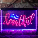 ADVPRO Hello Beautiful Room Display Dual Color LED Neon Sign st6-i3482 - Red & Blue