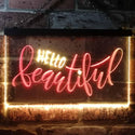 ADVPRO Hello Beautiful Room Display Dual Color LED Neon Sign st6-i3482 - Red & Yellow