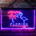 ADVPRO Miami Florida Sunshine Flamingo Dual Color LED Neon Sign st6-i3486 - Red & Blue