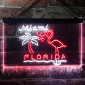 ADVPRO Miami Florida Sunshine Flamingo Dual Color LED Neon Sign st6-i3486 - White & Red