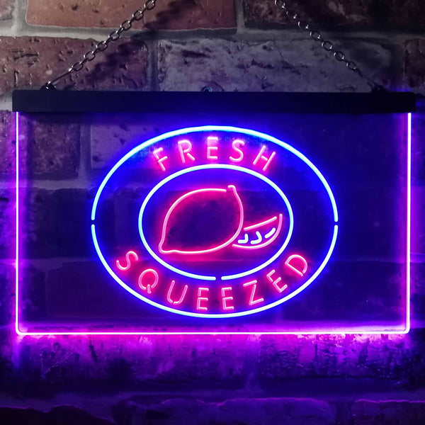 ADVPRO Fresh Squeezed Lemonade Dual Color LED Neon Sign st6-i3487 - Blue & Red