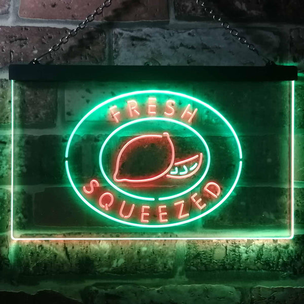 ADVPRO Fresh Squeezed Lemonade Dual Color LED Neon Sign st6-i3487 - Green & Red