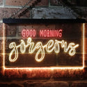 ADVPRO Good Morning Gorgeous Girl Room Dual Color LED Neon Sign st6-i3489 - Red & Yellow