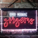 ADVPRO Good Morning Gorgeous Girl Room Dual Color LED Neon Sign st6-i3489 - White & Red
