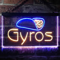 ADVPRO Gyros Cafe Shop Dual Color LED Neon Sign st6-i3490 - Blue & Yellow