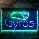 ADVPRO Gyros Cafe Shop Dual Color LED Neon Sign st6-i3490 - Green & Blue