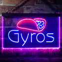 ADVPRO Gyros Cafe Shop Dual Color LED Neon Sign st6-i3490 - Red & Blue