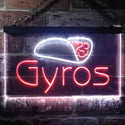 ADVPRO Gyros Cafe Shop Dual Color LED Neon Sign st6-i3490 - White & Red