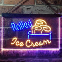ADVPRO Rolled Ice Cream Shop Dual Color LED Neon Sign st6-i3500 - Blue & Yellow