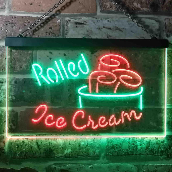 ADVPRO Rolled Ice Cream Shop Dual Color LED Neon Sign st6-i3500 - Green & Red