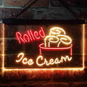 ADVPRO Rolled Ice Cream Shop Dual Color LED Neon Sign st6-i3500 - Red & Yellow