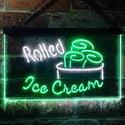 ADVPRO Rolled Ice Cream Shop Dual Color LED Neon Sign st6-i3500 - White & Green