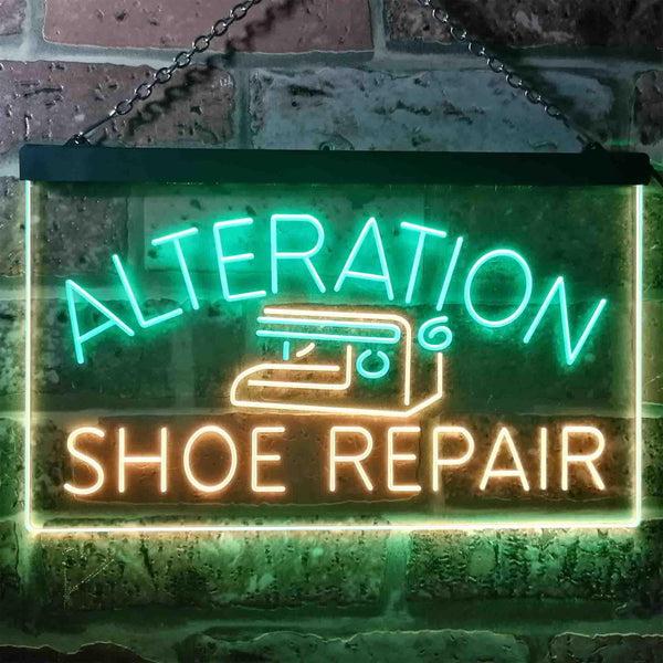 ADVPRO Alteration Shoe Repair Dual Color LED Neon Sign st6-i3501 - Green & Yellow