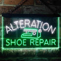 ADVPRO Alteration Shoe Repair Dual Color LED Neon Sign st6-i3501 - White & Green