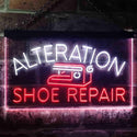 ADVPRO Alteration Shoe Repair Dual Color LED Neon Sign st6-i3501 - White & Red