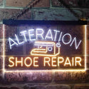 ADVPRO Alteration Shoe Repair Dual Color LED Neon Sign st6-i3501 - White & Yellow