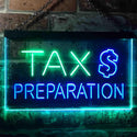 ADVPRO Tax Preparation Display Dual Color LED Neon Sign st6-i3502 - Green & Blue