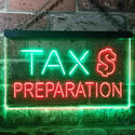 ADVPRO Tax Preparation Display Dual Color LED Neon Sign st6-i3502 - Green & Red