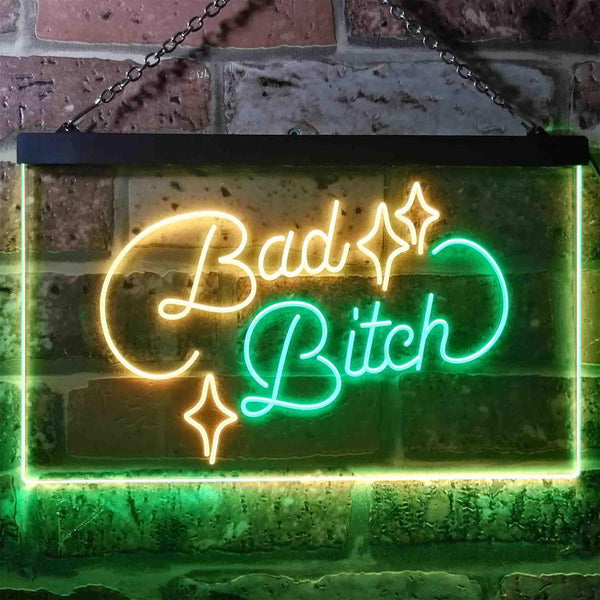 ADVPRO Bad Bitch Room Display Bar Dual Color LED Neon Sign st6-i3522 - Green & Yellow