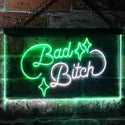 ADVPRO Bad Bitch Room Display Bar Dual Color LED Neon Sign st6-i3522 - White & Green