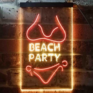 ADVPRO Bikini Beach Party Garage Decor  Dual Color LED Neon Sign st6-i3523 - Red & Yellow