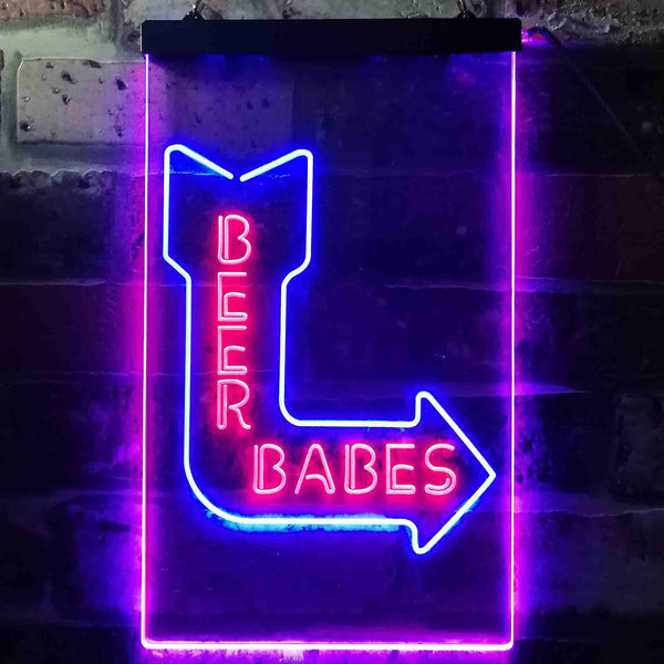 ADVPRO Beer Babys Live Nude Bar Decoration  Dual Color LED Neon Sign st6-i3524 - Blue & Red