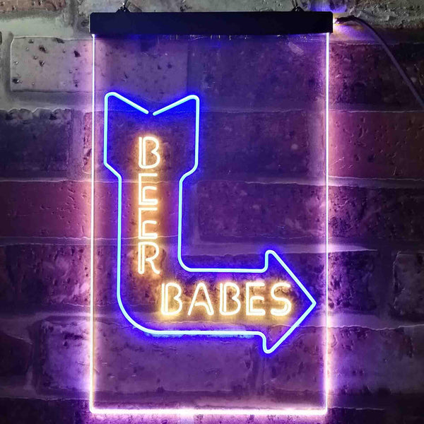 ADVPRO Beer Babys Live Nude Bar Decoration  Dual Color LED Neon Sign st6-i3524 - Blue & Yellow