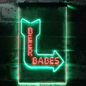 ADVPRO Beer Babys Live Nude Bar Decoration  Dual Color LED Neon Sign st6-i3524 - Green & Red