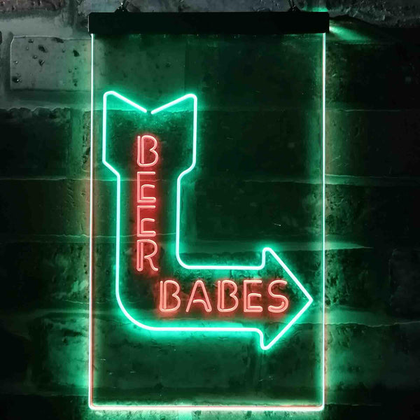 ADVPRO Beer Babys Live Nude Bar Decoration  Dual Color LED Neon Sign st6-i3524 - Green & Red
