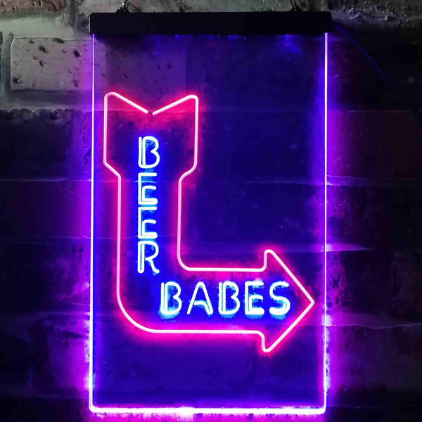 ADVPRO Beer Babys Live Nude Bar Decoration  Dual Color LED Neon Sign st6-i3524 - Red & Blue