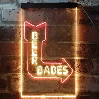 ADVPRO Beer Babys Live Nude Bar Decoration  Dual Color LED Neon Sign st6-i3524 - Red & Yellow