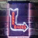 ADVPRO Beer Babys Live Nude Bar Decoration  Dual Color LED Neon Sign st6-i3524 - White & Orange