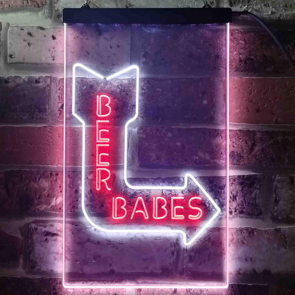 ADVPRO Beer Babys Live Nude Bar Decoration  Dual Color LED Neon Sign st6-i3524 - White & Red